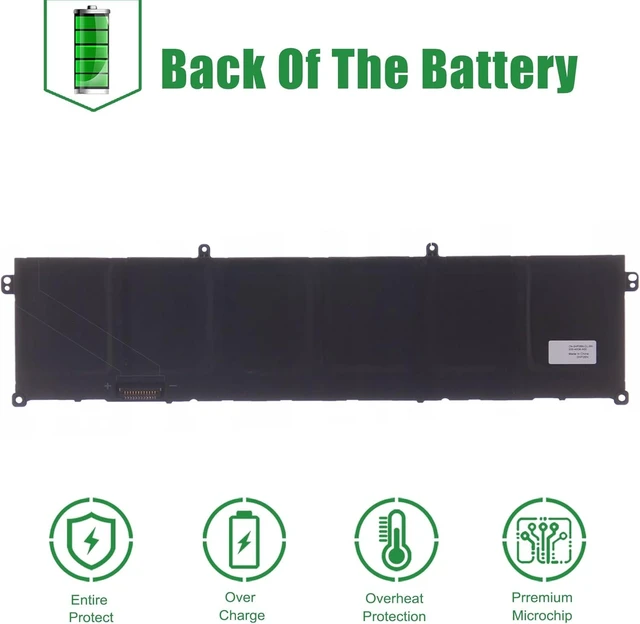 Alt view image 5 of 5 - M02R0 Laptop Battery Replacement for Alienware X16 R1 R2 P120F P120F007 P120F008 Series Notebook HP26N 0HP26N Black 11.4V 90Wh 7698mAh