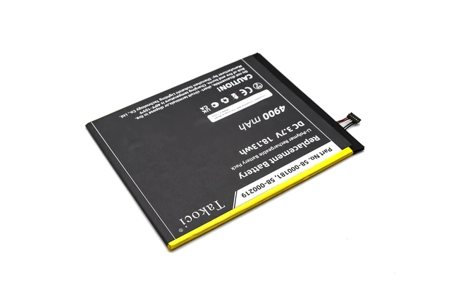 Alt view image 4 of 5 - TAWUZUOR Replacement 58-000181 Battery for Fire 8th Generation Fire HD8 8TH SX0340T SX034QT L5S83A 26S1014 MC-31A0B8 & 58-000219 3.7V/4900mAh