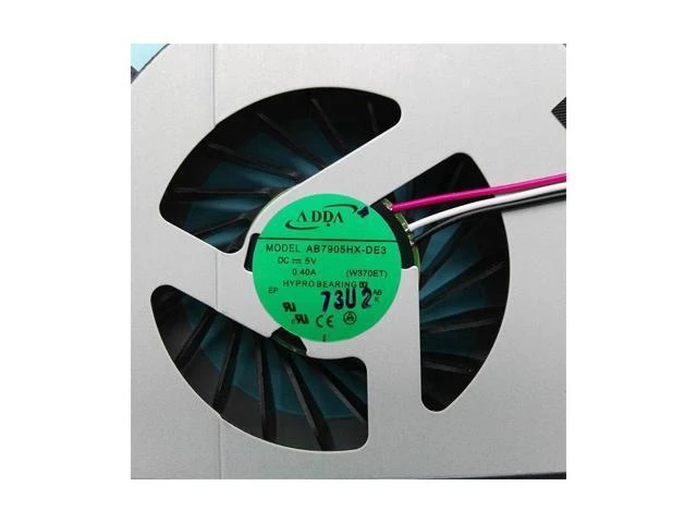 Alt view image 2 of 3 - Original Fan For Clevo W150 W150er W350 W350ETQ W370 W370ETQ W370SKQ K590S K660E cpu cooling fan AB7905HX-DE3 Radiator cooler