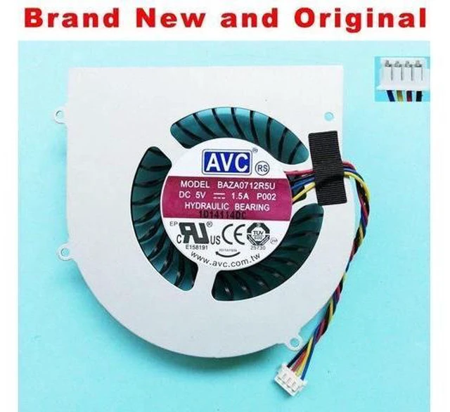 Main image of New original cpu fan For AVC BAZA0712R5U DC5V 1.5A P002 4-wire 4-pin Laptop cpu cooling Fan cooler