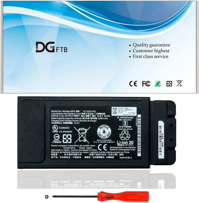 Main image of FZ-VZSU1HU Laptop Battery Replacement Pack for PANASONIC TOUGHBOOK 55 Series FZ-55 Mk1 Mk2 PN 3INR19/66-2 Higher Capacity (10.8V 68Wh/6300mAh)