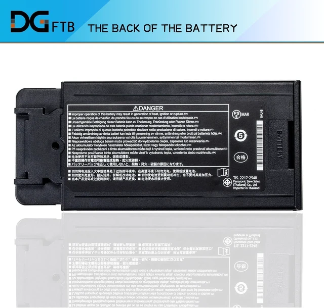 Alt view image 3 of 7 - FZ-VZSU1HU Laptop Battery Replacement Pack for PANASONIC TOUGHBOOK 55 Series FZ-55 Mk1 Mk2 PN 3INR19/66-2 Higher Capacity (10.8V 68Wh/6300mAh)