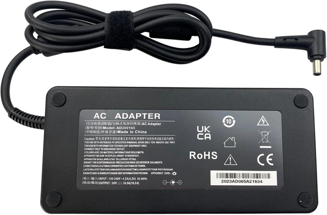 Alt view image 6 of 7 - 330W AC Adapter 20V 16.5A A22-330P1A Fit for ASUS ROG Strix Scar 16 17 18 ASUS Strix G16 G17 G18 G634JY G634JZ G733PZ G733PY G733P G733 G733CX G814JI G834JY ROG Zephyrus Duo 16 Laptop Power Supply
