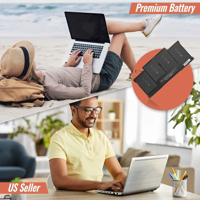 Alt view image 5 of 5 - GHU A1466 Replacement Battery for MacBook Air 13 Inch A1466(mid 2012-2017) A1369(2010-2011) A1496 A1405 A1377(EMC 2925) 7.3V 50Wh 6700Mah