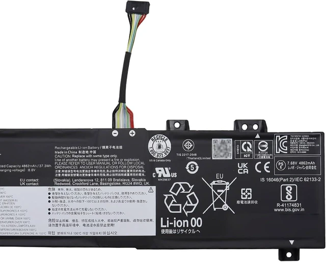 Alt view image 4 of 5 - L22B2PG2 Laptop Battery 38Wh 4948mAh 2-Cell 7.68V Compatible with Lenovo V14 G4 AMN / V15 G4 AMN / V15 G4 IAN Series L22D2PG2 L22M2PG2