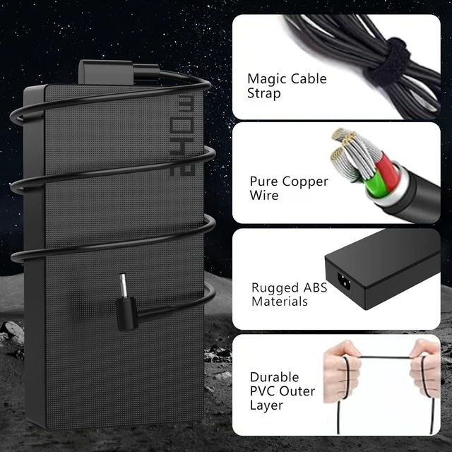 Alt view image 2 of 7 - Ruilezyo 240W Laptop Charger Compatible with Asus ZenBook Pro Duo 15 OLED UX582 12th Gen UX582ZW UX582ZM UX582L UX582Z UX582LR UX581 UX581G UX581L UX581GV UX581LV ADP-240EB B Creators/Gaming Laptop