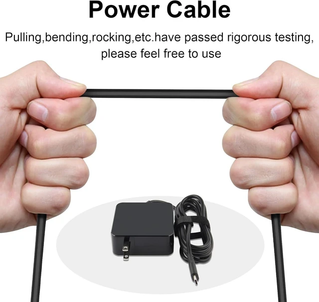 Alt view image 6 of 7 - 87W/90W USB C Power Adapter Type C Wall Charger Compatible 61W 45W 30W and 12W for MacBook Pro Air 2018 HP and Any Laptops or Smart Phones