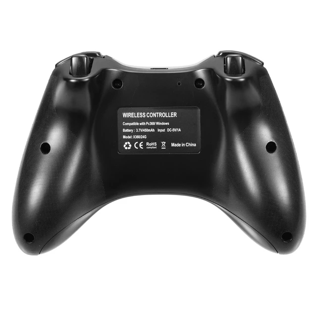 Alt view image 3 of 4 - 2.4G Wireless Game Controller for PC/Laptop Dual Vibration Feedback, Plug-and-Play, Ergonomic Design for Steam/Windows Gaming - black