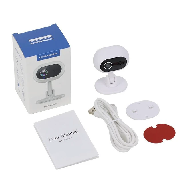 Alt view image 7 of 7 - A4 HD Home Security Camera Wireless WiFi Pan/Tilt, Two-Way Audio, Night Vision, Smart Baby Monitor / Pet / Home Surveillance Camera - white