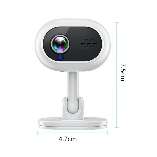 Alt view image 5 of 7 - A4 HD Home Security Camera Wireless WiFi Pan/Tilt, Two-Way Audio, Night Vision, Smart Baby Monitor / Pet / Home Surveillance Camera - white