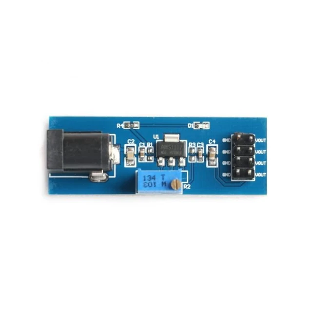 Alt view image 4 of 5 - 5Pcs AMS1117-ADJ Adjustable Step-Down Power Supply Module 3.3V 5V Voltage Converter Power Supply Voltage Regulator Module 3.3V 5V Output Module with DC Socket