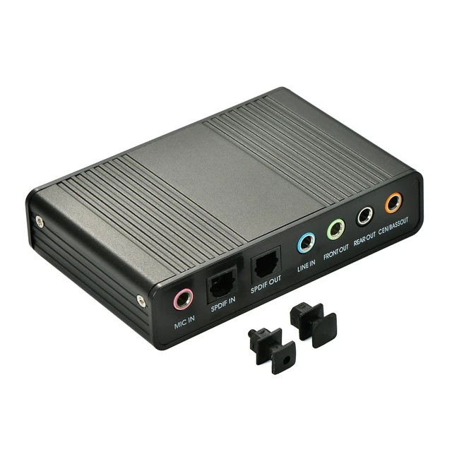 Alt view image 2 of 3 - Sound Card,Optimal Shop 6 Channel External Sound Card USB 2.0 External 5.1 Surround Sound Optical S/PDIF Audio Sound Card Adapter for PC Laptop Recording Compatible with Windows 10/8/7/ XP