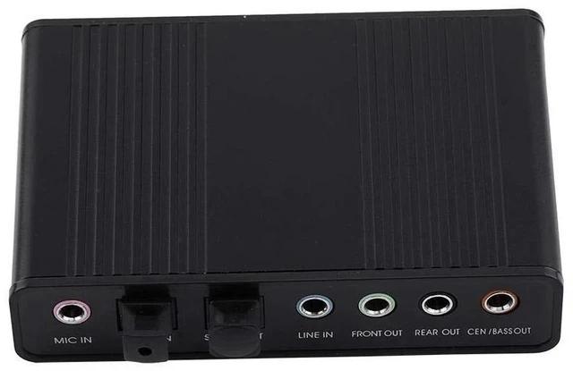 Main image of 5.1 USB Audio Sound Card with SPDIF, External USB Sound Card Adapter for PC Laptop Audio, Support 48/44 KHz Sampling Rate, Black