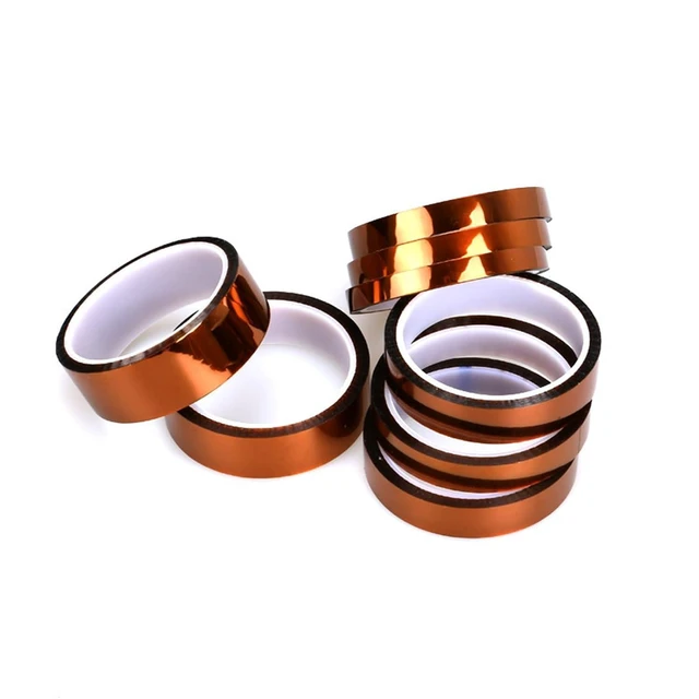 Alt view image 5 of 6 - High-Temperature Polyimide Tape with Silicone Adhesive - 1/8'', 1/4'', 1/2'', 1'' Multi-Size Bundle for Masking, Soldering, Electronics