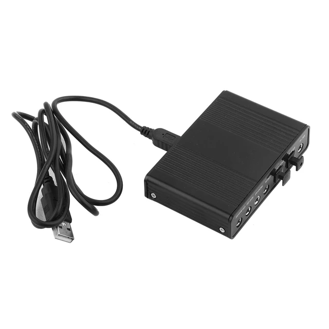 Alt view image 5 of 5 - 5.1 USB Audio Sound Card with SPDIF, External USB Sound Card Adapter for PC Laptop Audio, Support 48/44 KHz Sampling Rate, Black