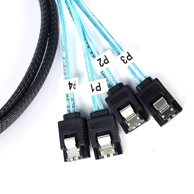 Alt view image 4 of 5 - 2Pack Mini SAS to SATA Cable: 0.5M SFF-8643 to SATA Forward Breakout Mini SAS HD SFF 8643 Controller to Hard Drive Cable (1.6FT)