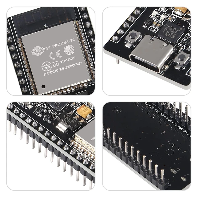 Alt view image 3 of 5 - 5Pcs ESP32 Development Board CP2102 Chip 38Pin Narrow Version WiFi + Bluetooth Microcontroller Dual Cores ESP-32 ESP-32D Board ESP-WROOM-32 2 in 1 Dual Core Low Power Consumption ESP-32 Type C