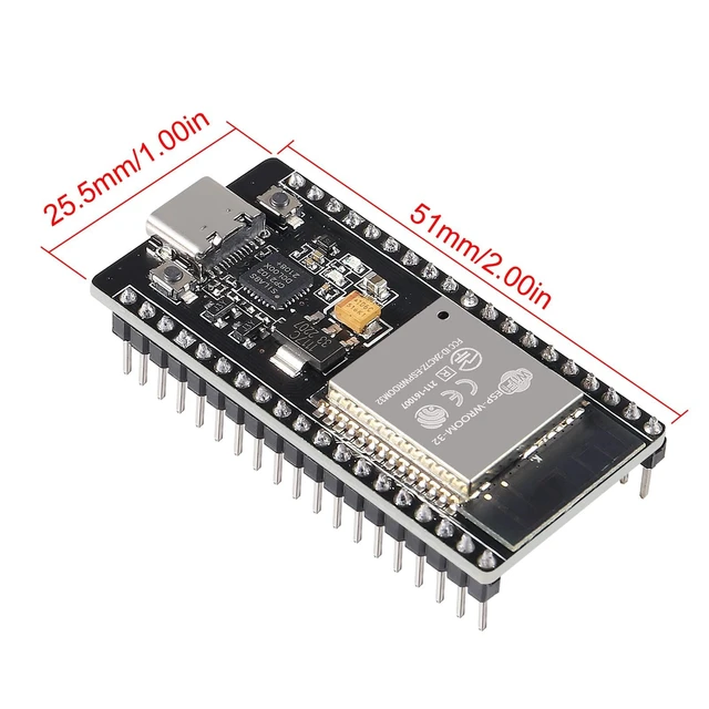 Alt view image 5 of 5 - 5Pcs ESP32 Development Board CP2102 Chip 38Pin Narrow Version WiFi + Bluetooth Microcontroller Dual Cores ESP-32 ESP-32D Board ESP-WROOM-32 2 in 1 Dual Core Low Power Consumption ESP-32 Type C