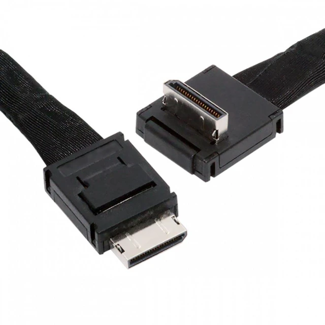 Main image of CY Down Angled 90 Degree OcuLink PCIe 4.0 PCI-Express SFF-8611 4i to SFF-8611 Data Active Cable for eGPU SSD 80cm