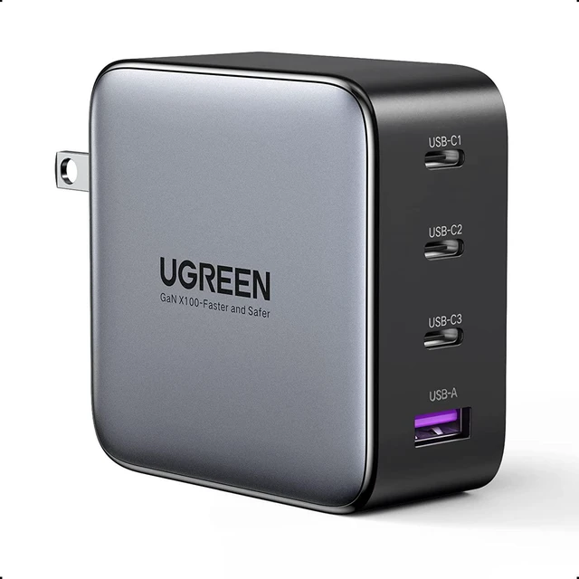 Main image of UGREEN 100W USB C Multiport Charger - 4-Port USB Charging Station GaN Fast Charger Power Adapter Compatible for MacBook Pro/Air, iPad Pro, iPad Mini 6, Dell XPS, Galaxy S21/S20, iPhone 13/13 Pro Max/1