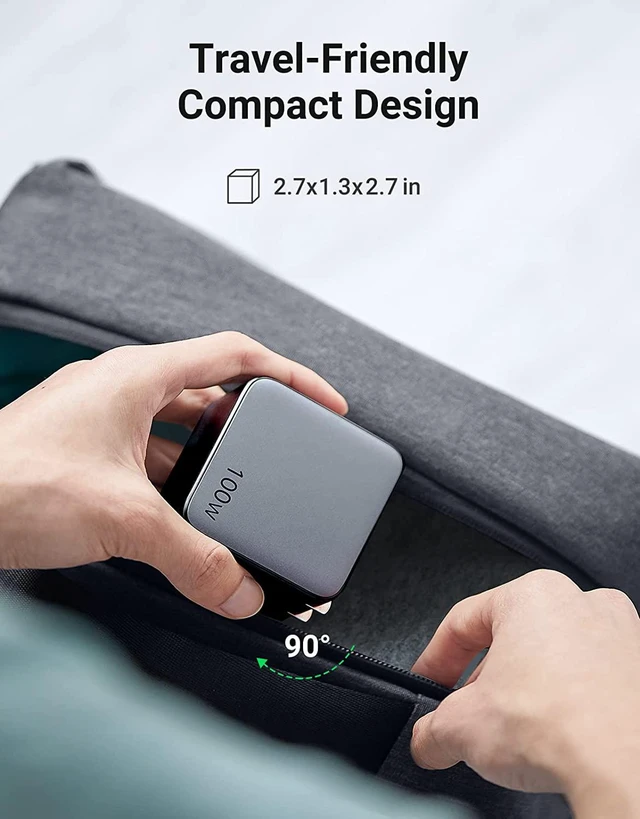 Alt view image 5 of 7 - UGREEN 100W USB C Multiport Charger - 4-Port USB Charging Station GaN Fast Charger Power Adapter Compatible for MacBook Pro/Air, iPad Pro, iPad Mini 6, Dell XPS, Galaxy S21/S20, iPhone 13/13 Pro Max/1