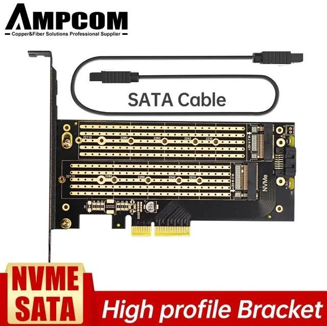 Main image of M.2 NVME SSD to PCIe 4.0 X4 Adapter Card with Copper Cooling Best Heatsink Upgrade for PC , PCIE GEN4 Full Speed 64Gbps
