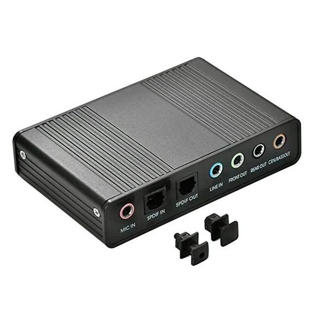 Alt view image 7 of 7 - 6 Channel External Sound Card USB 2.0 External 5.1 Surround Sound Optical S/PDIF Audio Sound Card Adapter For PC Laptop