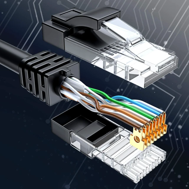 Alt view image 4 of 5 - Maximm Cat 6 Ethernet Cable 2 Ft, 100% Pure Copper, Cat6 Cable (10 Pack) LAN Cable, Internet Cable, Patch Cable and Network Cable - UTP (Black) 2 Feet