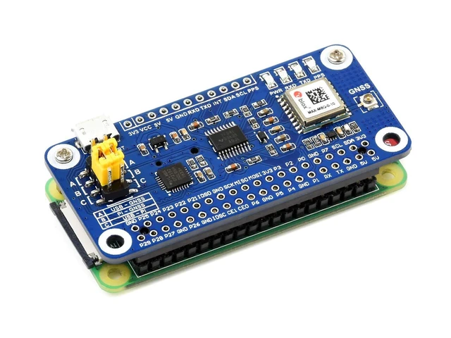 Alt view image 3 of 5 - Waveshare MAX-M8Q GNSS HAT for Raspberry Pi with Multi-Constellation Receiver Support and Support Augment Systems Like SBAS QZSS IMES and D-GPS