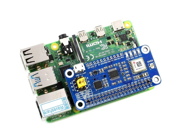 Alt view image 4 of 5 - Waveshare MAX-M8Q GNSS HAT for Raspberry Pi with Multi-Constellation Receiver Support and Support Augment Systems Like SBAS QZSS IMES and D-GPS