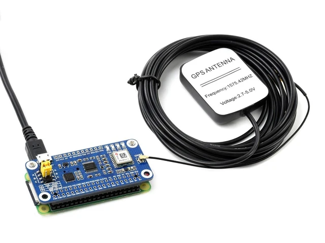 Alt view image 5 of 5 - Waveshare MAX-M8Q GNSS HAT for Raspberry Pi with Multi-Constellation Receiver Support and Support Augment Systems Like SBAS QZSS IMES and D-GPS