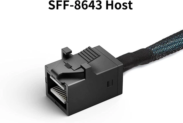 Alt view image 3 of 7 - CableCreation 2-Pack 1.6FT/0.5M Internal HD Mini SAS (SFF-8643 Host) - 4X SATA (Target) Cable,SFF-8643 to 4X SATA Cable, SFF-8643 for Controller, 4 Sata Connect to Hard Drive \u2026