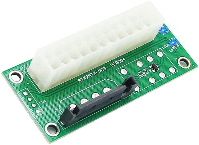 Main image of Dual Power Supply Connector Add2PSU Multiple Power Supply Adapter, Synchronous Power Board, Add 2PSU with Power LED to SATA 15 Pin Connector