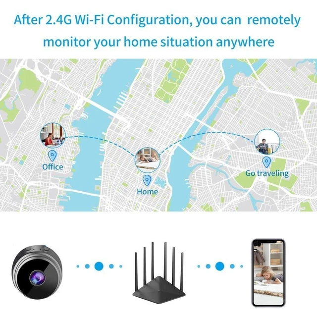 Alt view image 3 of 7 - Secret Camera Mini Camera Small Cam Home Security Hidden Camera WiFi Spy Nanny Cam with Phone App Video Recording Remote Monitor Kids Camera Pet Camera Indoor Room Use