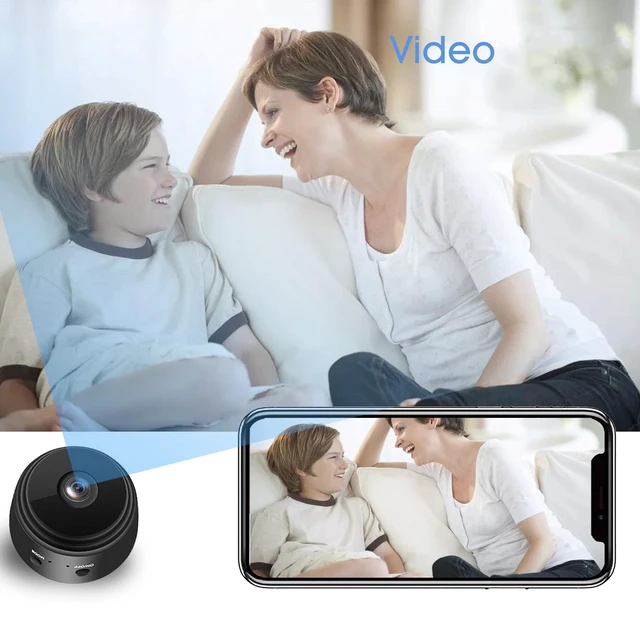 Alt view image 6 of 7 - Secret Camera Mini Camera Small Cam Home Security Hidden Camera WiFi Spy Nanny Cam with Phone App Video Recording Remote Monitor Kids Camera Pet Camera Indoor Room Use