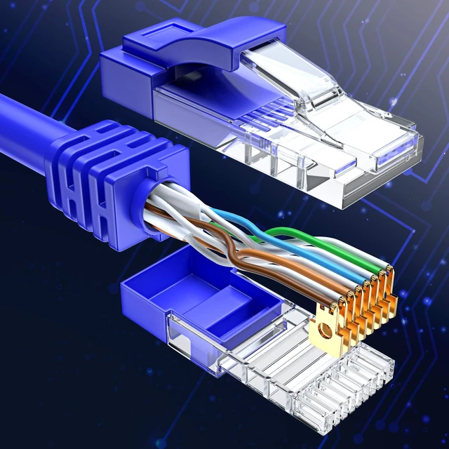 Alt view image 4 of 5 - Maximm Cat 6 Ethernet Cable 100 Ft, 100% Pure Copper, Cat6 Cable LAN Cable, Internet Cable, Patch Cable and Network Cable - UTP (Blue) 100 Feet