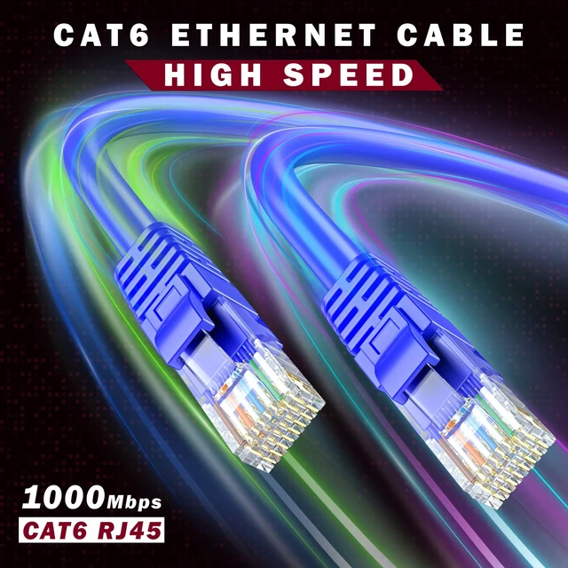 Alt view image 5 of 5 - Maximm Cat 6 Ethernet Cable 100 Ft, 100% Pure Copper, Cat6 Cable LAN Cable, Internet Cable, Patch Cable and Network Cable - UTP (Blue) 100 Feet