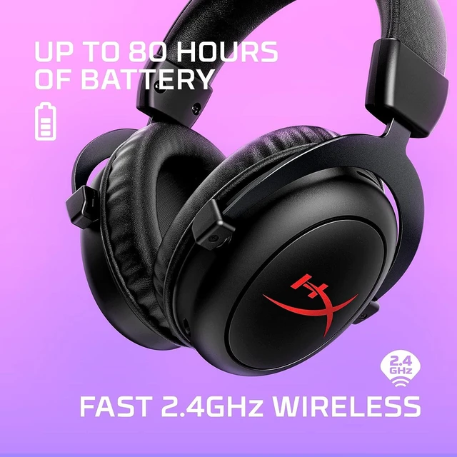 Alt view image 2 of 7 - HyperX Cloud II Core Wireless - Gaming Headset for PC, DTS Headphone:X Spatial Audio, Memory Foam Ear Pads, Black
