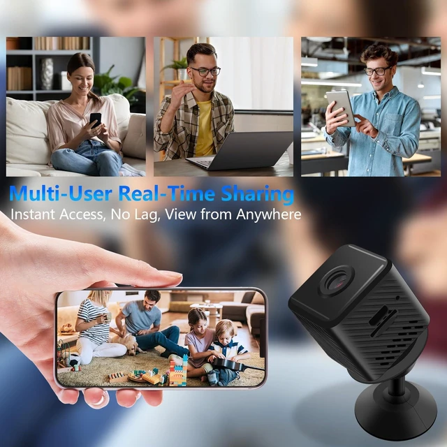 Alt view image 7 of 7 - Mini Security Camera, 1080P HD Home Wireless Small Camera, Indoor WiFi Nanny Cam with Motion Detection and Night Vision, 150° Wide View, App Alerts, Cloud & SD Storage, Camer for Kids, Elders, Pet