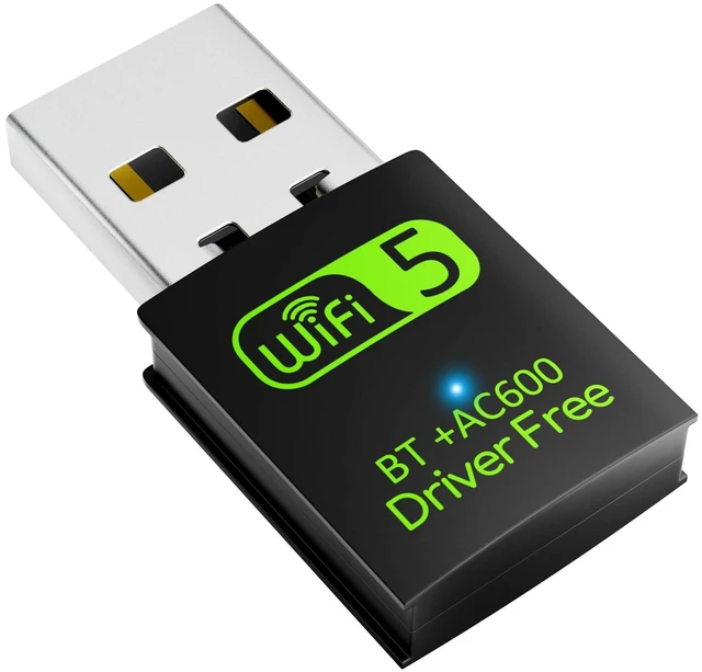 Main image of USB WiFi Bluetooth Adapter, 600Mbps Dual Band 2.4/5Ghz Wireless Network External Receiver, Mini WiFi Dongle for PC/Laptop/Desktop