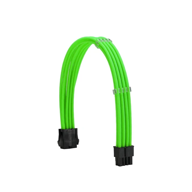 Alt view image 4 of 5 - Formulamod Sleeve Extension Power Supply Cable Kit 18AWG ATX 24P+ EPS 8-P+PCI-E8-P with Combs for PSU to Motherboard/GPU (Green)