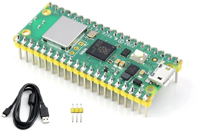 Main image of Pre-Soldered Raspberry Pi Pico W Microcontroller Board Basic Kit,Built-in WiFi,Supports 2.4/5 GHZ Wi-Fi 4,Based On RP2040 Dual-Core Processor