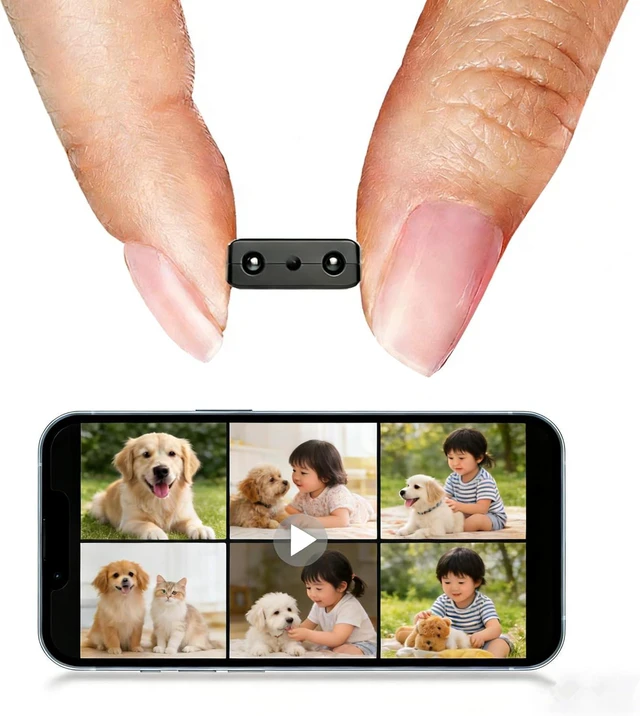 Main image of Smallest Wireless WiFi Hidden Camera Home Security HD 4K Mini Camera, Night Vision and Motion Detection Cloud Storage Nanny Cam - for Home, Office and Carwith 64G Memory Card