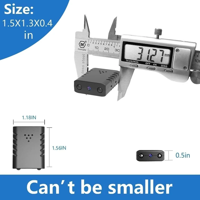 Alt view image 2 of 7 - Smallest Wireless WiFi Hidden Camera Home Security HD 4K Mini Camera, Night Vision and Motion Detection Cloud Storage Nanny Cam - for Home, Office and Carwith 64G Memory Card