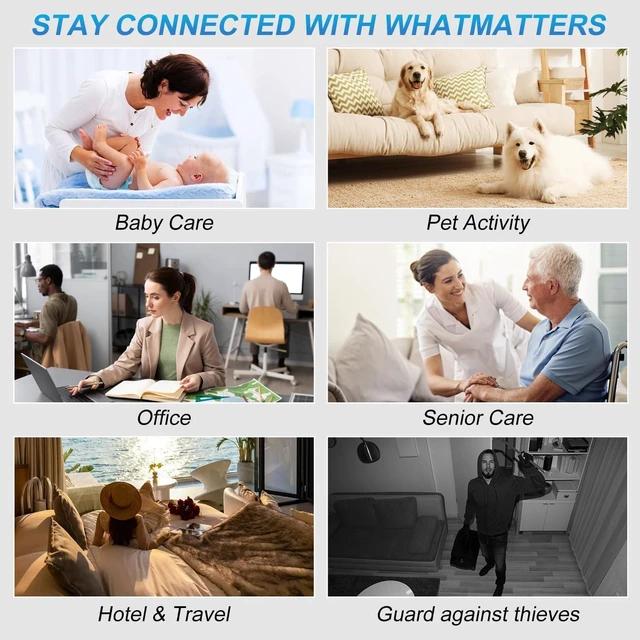 Alt view image 4 of 7 - Smallest Wireless WiFi Hidden Camera Home Security HD 4K Mini Camera, Night Vision and Motion Detection Cloud Storage Nanny Cam - for Home, Office and Carwith 64G Memory Card
