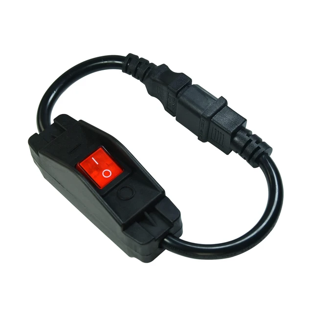 Alt view image 3 of 6 - IEC 320 C14 to C13 Heavy Duty Short Power Cord with On-Off Switch,Standard Computer Power Extension Cord, 3Pin Male -Female Extension Cord with Inline Cord Switch, 42CM, Black