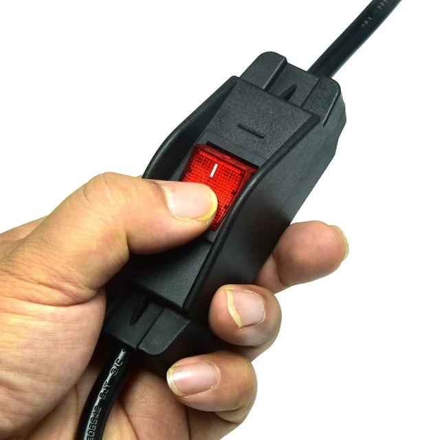 Alt view image 5 of 6 - IEC 320 C14 to C13 Heavy Duty Short Power Cord with On-Off Switch,Standard Computer Power Extension Cord, 3Pin Male -Female Extension Cord with Inline Cord Switch, 42CM, Black