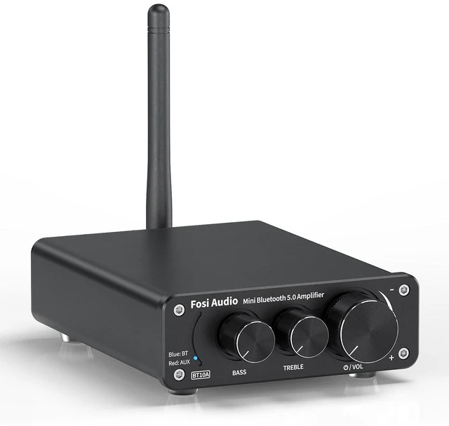 Main image of Fosi Audio BT10A Bluetooth 5.0 Stereo Audio Amplifier Receiver 2 Channel Class D Mini Hi-Fi Integrated Amp for Home Passive Speakers 50W x 2 TPA3116