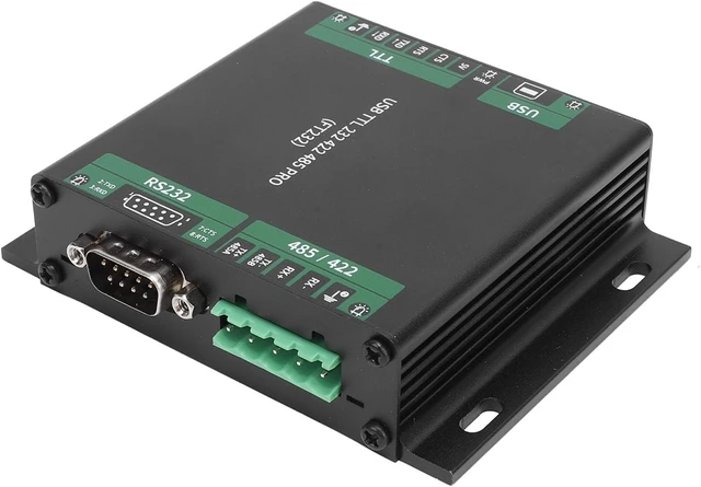 Alt view image 3 of 7 - 9 in 1 USB TTL RS232 RS422 PRO Converter, Industrial Isolated USB to RS232 485 422 TTL Adapter, Chip with Multi Interface Support, Aluminum Alloy Casing for