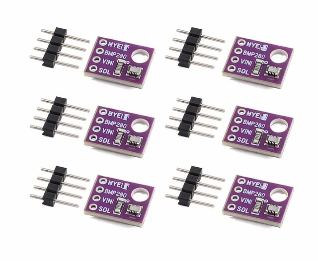 Main image of 6pcs BMP280 Digital Barometric Pressure and Temperature Sensor Module, 5 V Input, I2C SPI Interface